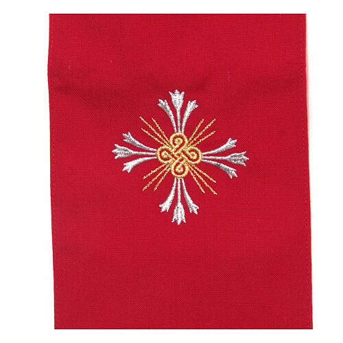 Priest Chasuble in pure wool with cross and lily Gamma 4