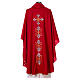 Priest Chasuble in pure wool with cross and lily Gamma s8