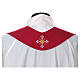 Priest Chasuble in pure wool with cross and lily Gamma s11