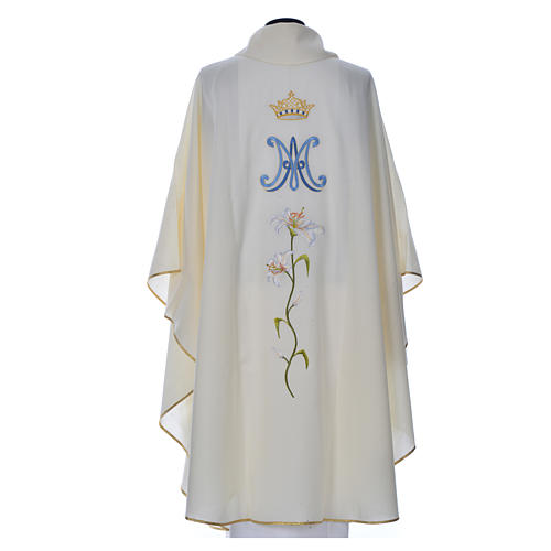 Marian chasuble in pure wool Gamma 10