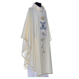 Clerical Chasuble with Marian Symbol in pure wool Gamma