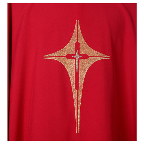 Kasel mit stilisierten Kreuz aus Polyester 2