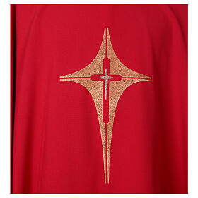 Chasuble in 100% polyester with stylised cross