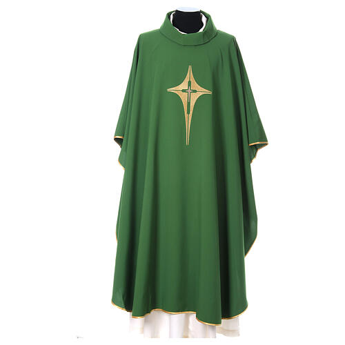 Chasuble in 100% polyester with stylised cross 3