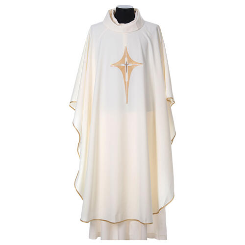 Chasuble in 100% polyester with stylised cross 5
