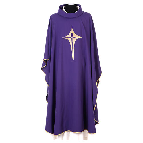 Chasuble in 100% polyester with stylised cross 6