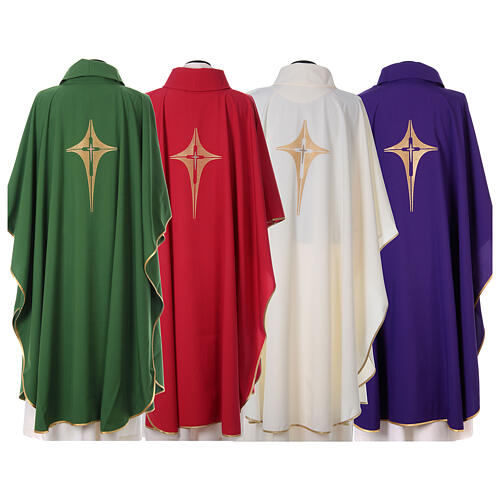 Chasuble in 100% polyester with stylised cross 8