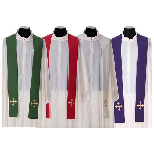Chasuble in 100% polyester with stylised cross 9