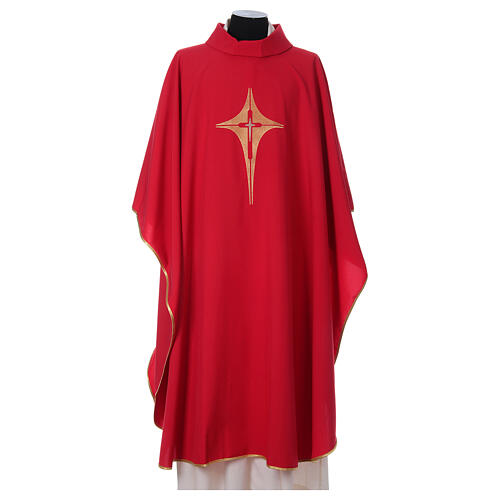 Monastic Chasuble in 100% polyester with stylized cross 4