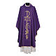 Chasuble in 80% polyester 20% wool, Chi-Rho, Alpha Omega embroid s6