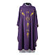 Chasuble in 80% polyester 20% wool, IHS, grapes and wheat embroi s6