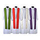 Chasuble in 80% polyester 20% wool, IHS, grapes and wheat embroi s9