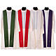 Chasuble in 80% polyester 20% wool, cross, rays and IHS embroide s10
