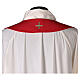 Chasuble 80% polyester 20% laine décor croix rayons IHS s11
