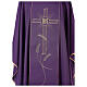 Monastic Chasuble with cross, rays and IHS embroidery in 80% polyester 20% wool s2