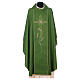 Monastic Chasuble with cross, rays and IHS embroidery in 80% polyester 20% wool s3