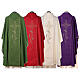 Monastic Chasuble with cross, rays and IHS embroidery in 80% polyester 20% wool s9