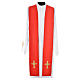 Clerical Chasuble in 20% wool 80% polyester, IHS, embroidery on relief s12