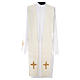 Clerical Chasuble in 20% wool 80% polyester, IHS, embroidery on relief s13