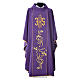Chasuble in 80% polyester 20% wool, IHS golden embroidery s3
