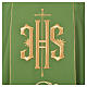 Chasuble in 80% polyester 20% wool, IHS golden embroidery s9
