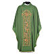 Chasuble in 100% wool, IHS, ears of wheat embroidery s6
