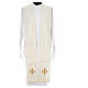 Chasuble in 100% wool, IHS, ears of wheat embroidery s13