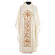 IHS Chasuble in 100% wool with ears of wheat embroidery s4