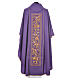 IHS Chasuble in 100% wool with ears of wheat embroidery s9