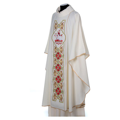 Pastor Chasuble with Lamb of God symbol in 80% polyester 20% wool 4