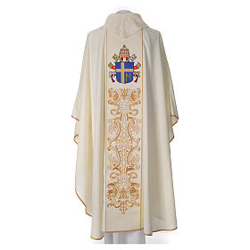Chasubles: Chasuble 80% polyester 20% laine Jean-Paul II