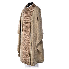 Messgewänder: Franziskanere Kasel Baumwolle und Seide beige