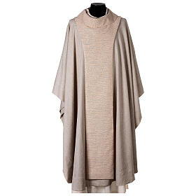 Franciscan Chasuble in Light Brown with Beige Scapular