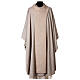 Franciscan Chasuble in Light Brown with Beige Scapular s1