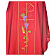Chasuble in 100% polyester, Chi-Rho ears of wheat, grapes s11