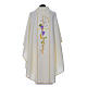 Chasuble in 100% polyester, Chi-Rho ears of wheat, grapes s14