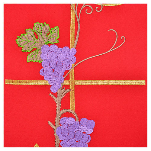 Chi-Rho Chasuble with ears of wheat, grapes in 100% 12