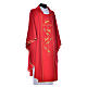Chasuble with embroidered cross and wheat in 100% polyester s3