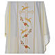 Chasuble with embroidered cross and wheat in 100% polyester s5