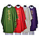 Chasuble in 100% polyester, cross, lily s1