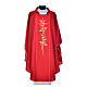 Chasuble in 100% polyester, cross, lily s5