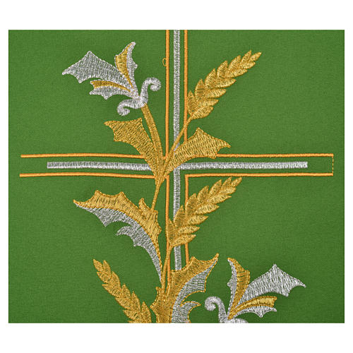 Chasuble liturgique 100% polyester croix lys 4