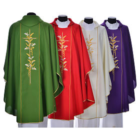 Ornat kapłański 100% poliester krzyż lilie