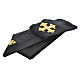 Black chasuble 100% polyester, stylised cross s3