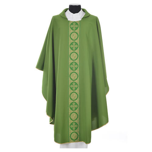 Liturgical Chasuble 100% polyester golden crosses embellishment 6