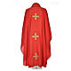 Chasuble with Roll Collar in 90% Bamboo and 10% Natural Viscose with Golden cross s3