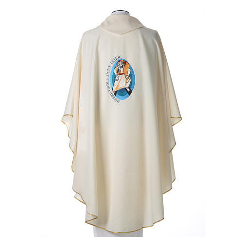 STOCK Pope Francis' Jubilee Chasuble with Latin writing 3