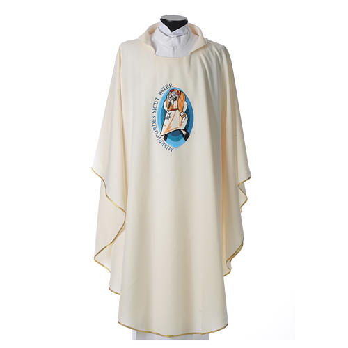 STOCK Pope Francis' Jubilee Chasuble with Latin writing 1