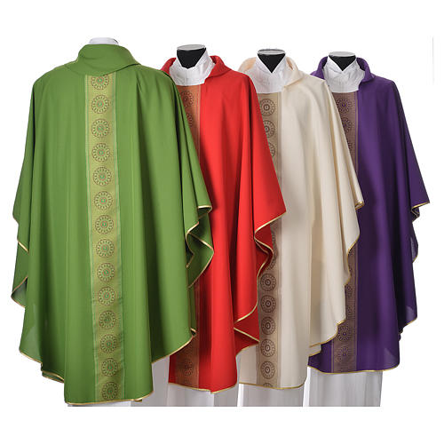 Gothic Chasuble with cross embellishments in polyester 2