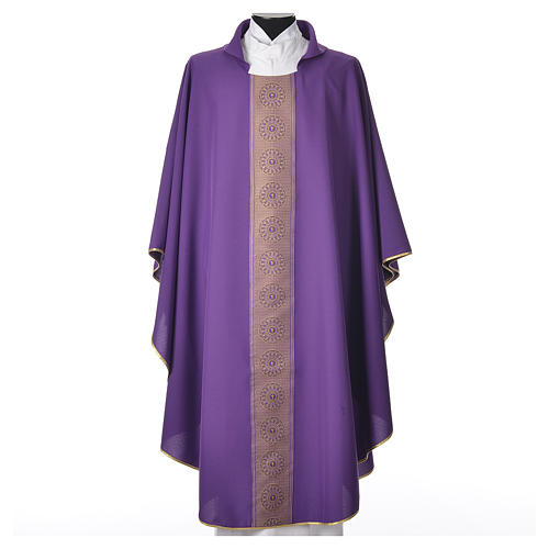 Gothic Chasuble with cross embellishments in polyester 3
